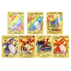 110pcs/Box TAKARA TOMY Pokemon Metal Gold Trading Card Battle Collection NEW - Image 2