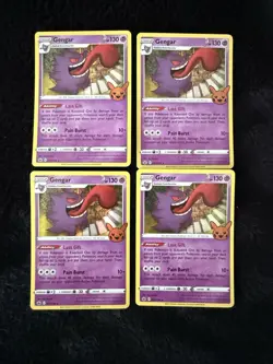 Pokemon Gengar 057/198 Trick Or Trade 4 Card Lot - Image 1