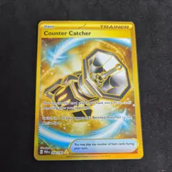 Pokemon Paradox Rift Counter Catcher Card 264/182 Hyper Rare Gold Full Art NM - Image 1