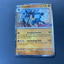 Lucario - 114/198 Pokemon Stamped Scarlet & Violet Premium Collection Promo Card - Image 1