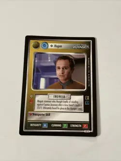 Star Trek CCG Personnel Nonaligned Federation Hogan Black Boarder Card - Image 1