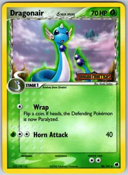 Pokemon Card Delta Species Dragonair 28/101 Dragon Frontiers Reverse LP - Image 1