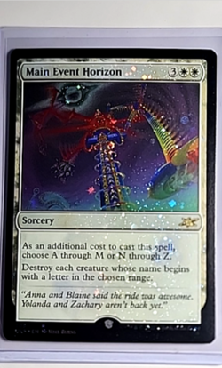 2022 MTG Magic the Gathering UNF Unfinity Galaxy Foil #305 Main Event Horizon - Image 1