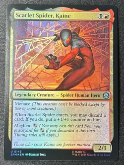 MTG Spider-Man *FOIL* U Scarlet Spider, Kaine #0143 - Image 1
