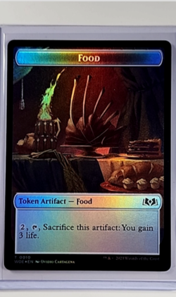 MTG Magic the Gathering WOE Wilds of Eldraine Foil Token #3/10 Knight Food - Image 1