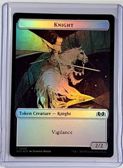 MTG Magic the Gathering WOE Wilds of Eldraine Foil Token #3/10 Knight Food - Image 2