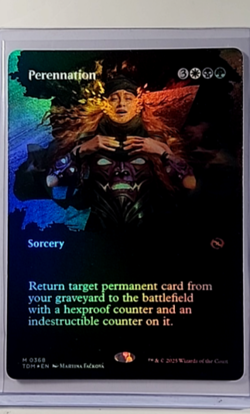 2025 MTG Magic the Gathering TDM Dragonstorm Borderless Foil #368 Perennation - Image 1