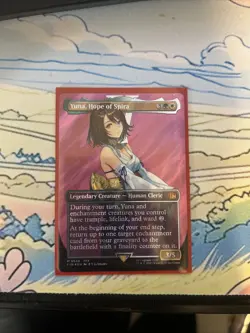MTG Yuna, Hope of Spira Borderless Surge Foil, Final Fantasy #549 - Image 1