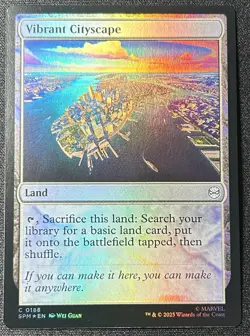 MTG Spider-Man *FOIL* C Vibrant Cityscape #0188 - Image 1