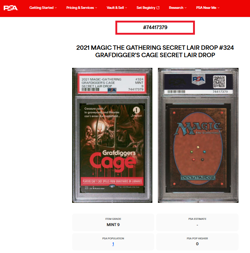 MTG Magic the Gathering Secret Lair Grafdigger's Cage PSA 9 None Graded Higher - Image 3