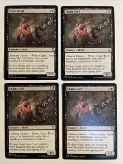 4x Baldur's Gate Chain Devil NM/M Magic The Gathering Mtg - Image 1