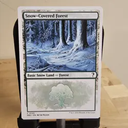 Snow-Covered Forest (White Border) Mystery Booster 2 MTG MINT - Image 1