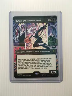MTG Black Cat Cunning Thief x1- Borderless-Marvel's Spider-Man-Near Mint - Image 3