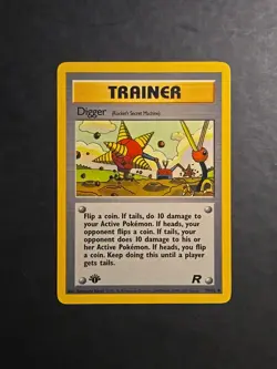 Pokemon Team Rocket Digger Non Holo Uncommon 1st Edition 75/82 LP - Image 1