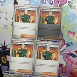 x4 Lt. Surge's Bargain 120/132 - Mega Evolution - Pokemon - NM/M English - Image 1