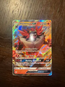 Pokemon Incineroar GX 27/149 Holo Ultra Rare Sun Moon Base Set Near Mint - Image 1