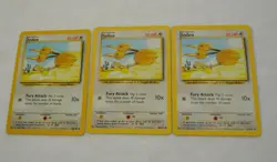 1999 POKEMON DODUO 48/102 , LOT OF THREE CARDS - Image 1
