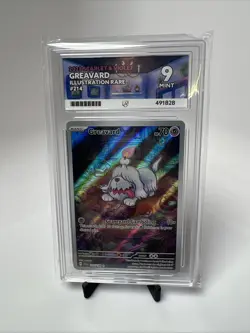Greavard 214/198 Pokemon TCG Scarlet Violet Base Set Illustration Graded ACE 10 - Image 1