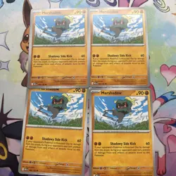 x4 Marshadow 080/132 - Mega Evolution - Pokemon - NM/M English playset - Image 1