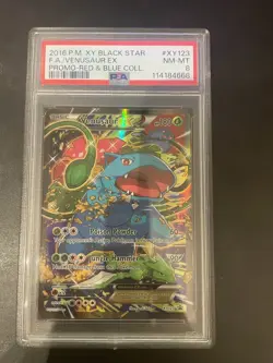 Venusaur EX XY123 PSA 8 XY Holo 2016 Pokemon Full Art Black Star Promo - Image 1