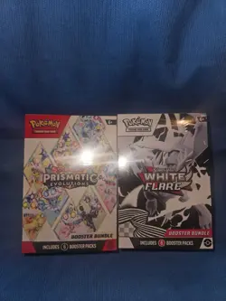 Pokemon TCG Prismatic Evolutions and White Flare Booster Bundles 2 New/Sealed - Image 1