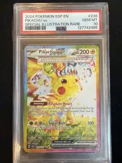 Pikachu ex 238/191 Sv08: Surging Sparks Holo PSA 10 Pokemon - Image 1