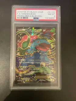 Venusaur EX XY123 PSA 8 XY Holo 2016 Pokemon Full Art Black Star Promo - Image 1