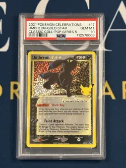 PSA 10 Umbreon Gold Star Classic Collection Series #17 2021 Pokemon Celebrations - Image 1