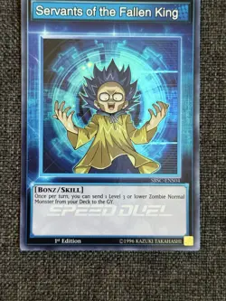 Yugioh Servants of the Fallen King SBSC-ENS04 Super Rare 1st Edition Near Mint - Image 3