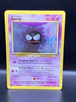 50/102 Gastly - Base Set - Common - 1999 - Vintage - Pokemon Card TCG - Image 1