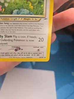 Pokemon TCG Light Wigglytuff Neo Destiny Uncommon Card 54/105 NM-MINT - Image 2