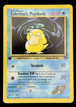 Pokemon Sabrina's Psyduck 1st Edition Gym Challenge #99/132 Regular Card - Image 1