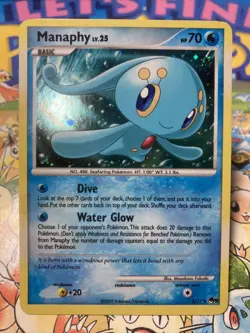 Manaphy 2/17 Holo Rare Pop Series 9 Diamond & Pearl Promo Pokemon Card - Image 1