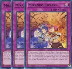 Yugioh - Mikanko Rivalry x 3 - Rare - 1st Edition - Plus Free Holographic Card - Image 1