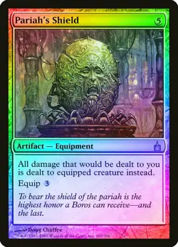 Pariah's Shield FOIL Ravnica: City of Guilds HEAVILY PLD Rare CARD ABUGames - Image 1