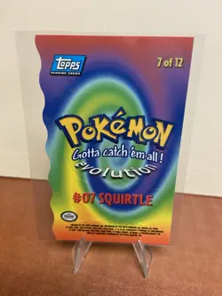 Topps 7/12 #7 Squirtle Die Cut Blue Label Pokemon Card - Image 2