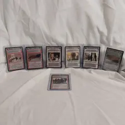 1995 Star Wars CCG Lightside Limited Rare 7 Card Lot Hans Solo Obi Disarmed - Image 1