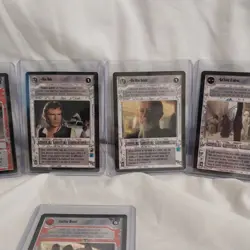 1995 Star Wars CCG Lightside Limited Rare 7 Card Lot Hans Solo Obi Disarmed - Image 2