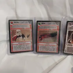 1995 Star Wars CCG Lightside Limited Rare 7 Card Lot Hans Solo Obi Disarmed - Image 3