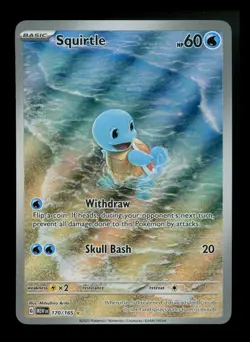 Squirtle 170/165 Scarlet Violet 151 2023 IR Holo Rare Pokemon Card TCG - Image 1