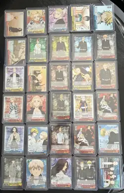 Weiss Schwarz Tokyo Revengers LOT 30 cards - SR and RRR - ALL IN TOP LOADERS - Image 1