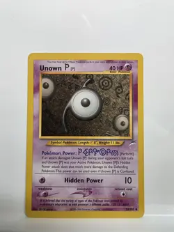 Unown P 58/105 | Neo Destiny | Non Holo Pokemon Card LP++ - Image 1