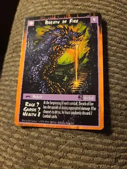 Rage CCG Breath Of Fire Character Card - Image 1