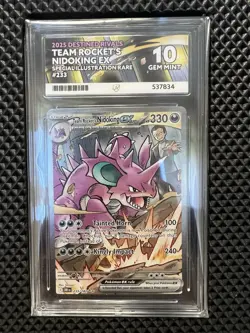 Pokemon Nidoking EX Team Rockets 233/182 Sir, Destined Rivals, Ace 10 Gem Mint - Image 1
