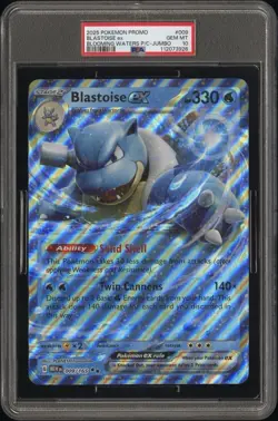 2025 POKEMON PROMO BLOOMING WATERS PREM COLL-JUMBO #009 BLASTOISE EX PSA 10 💎💎 - Image 1