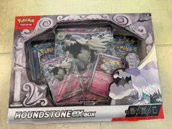 Pokemon TCG Houndstone ex Box - Sealed Collection w/ 4 Booster Packs & Promos - Image 1