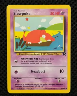 Pokemon TCG Slowpoke Team Rocket TR 67/82 Regular Unlimited Common WOTC Vintage! - Image 1