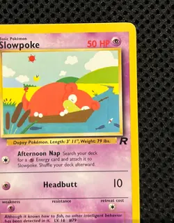 Pokemon TCG Slowpoke Team Rocket TR 67/82 Regular Unlimited Common WOTC Vintage! - Image 3