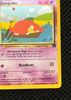 Pokemon TCG Slowpoke Team Rocket TR 67/82 Regular Unlimited Common WOTC Vintage! - Image 4