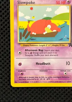 Pokemon TCG Slowpoke Team Rocket TR 67/82 Regular Unlimited Common WOTC Vintage! - Image 5